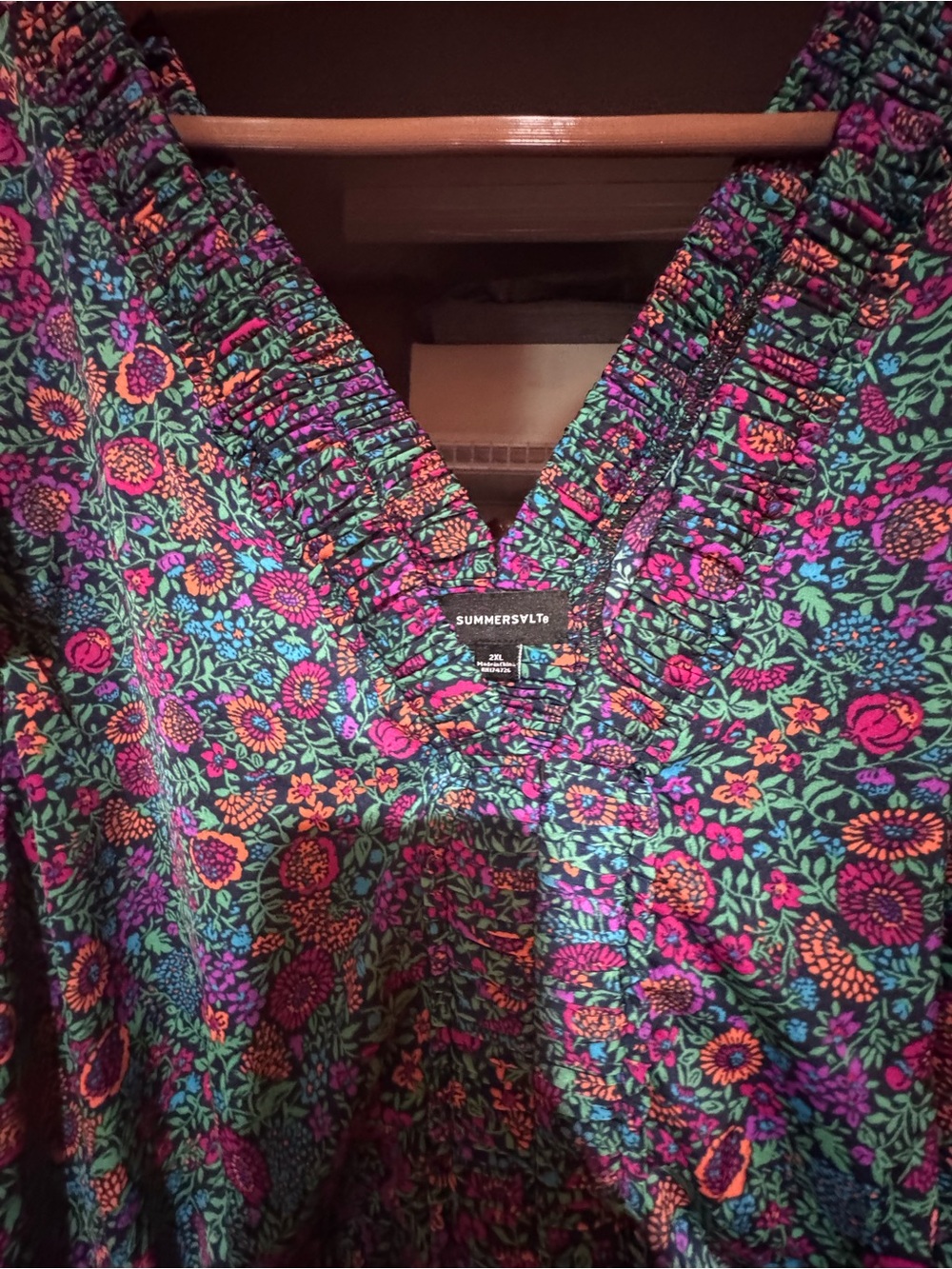 summersalt Multicolor Floral V-Neck Smocked Romper